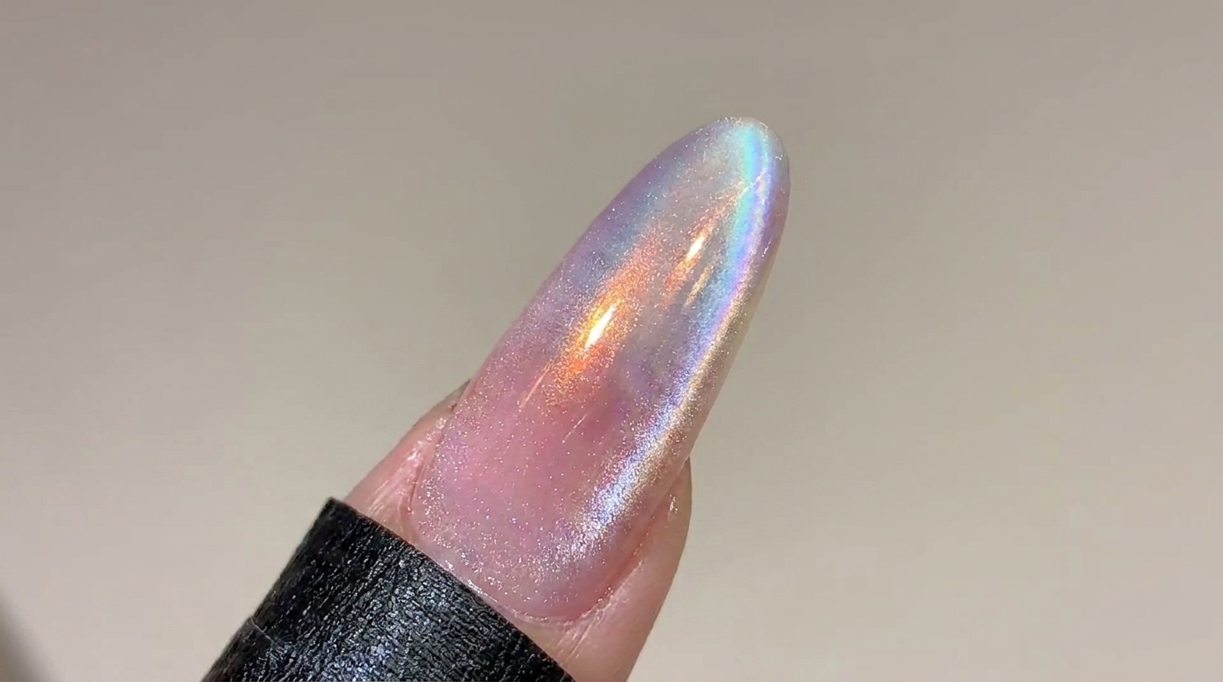 Paznokcie Sunset Glow Aurora Cat Eye — Samouczek krok po kroku