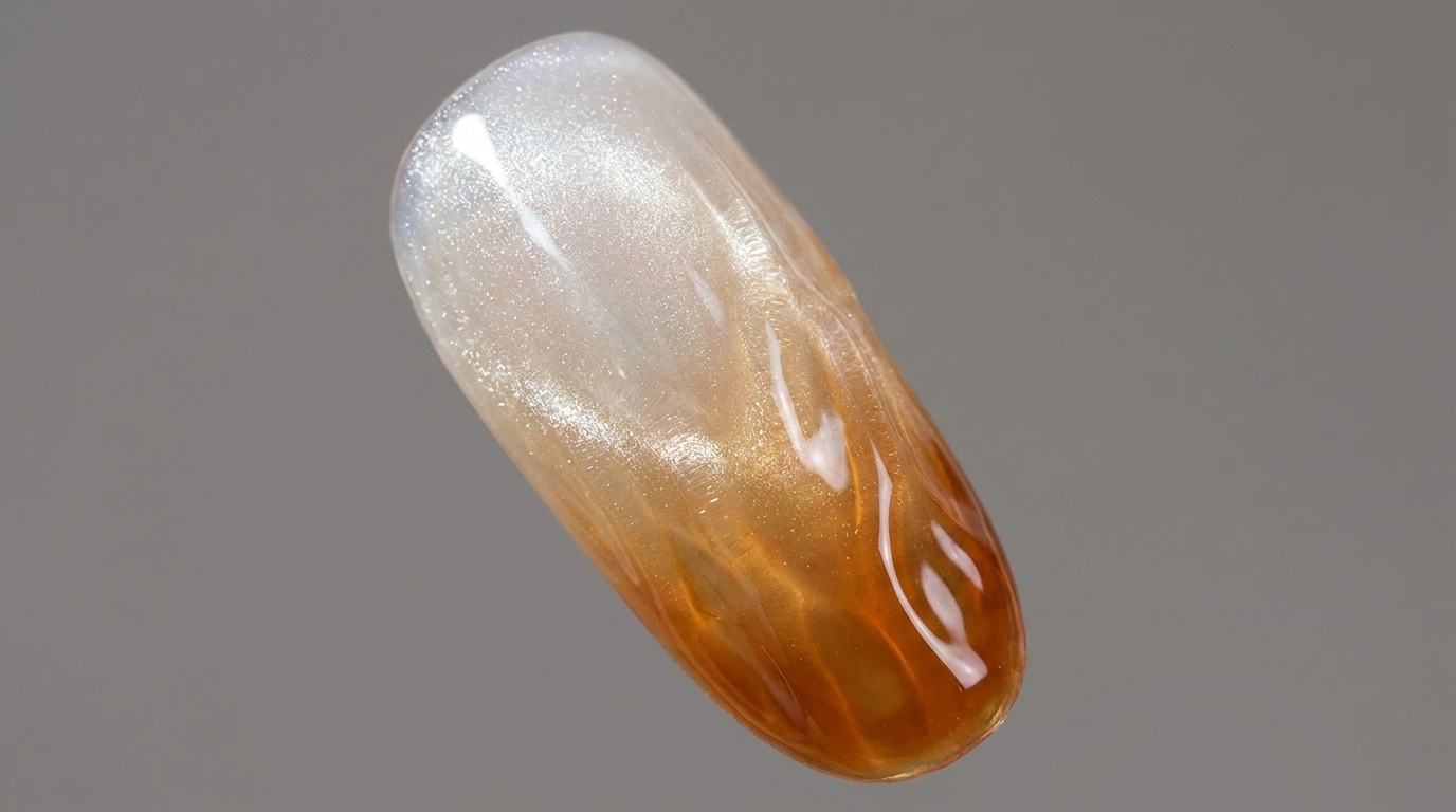 Magnetyczne paznokcie Amber w stylu Sunset Orange — samouczek krok po kroku