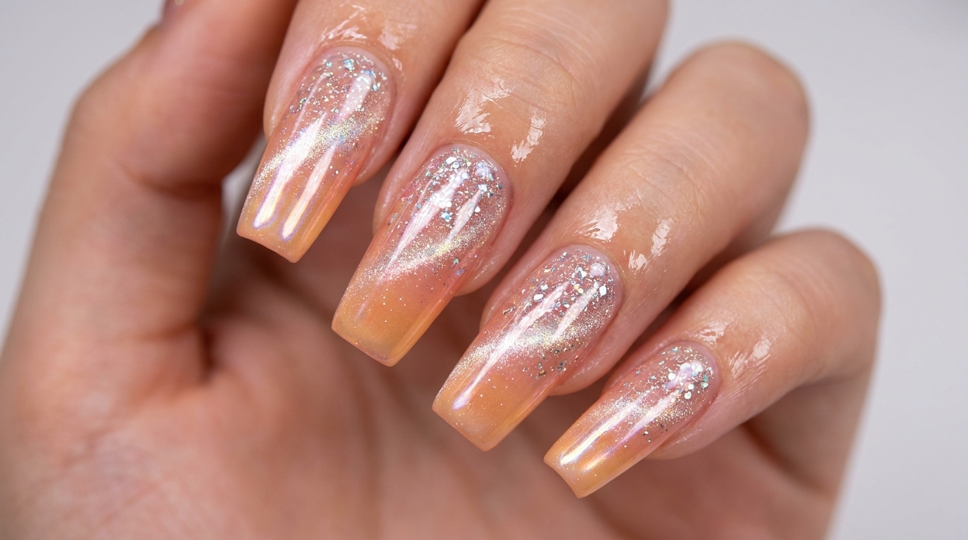 Paznokcie Sunset Diamond z efektem Cat Eye — Poradnik krok po kroku