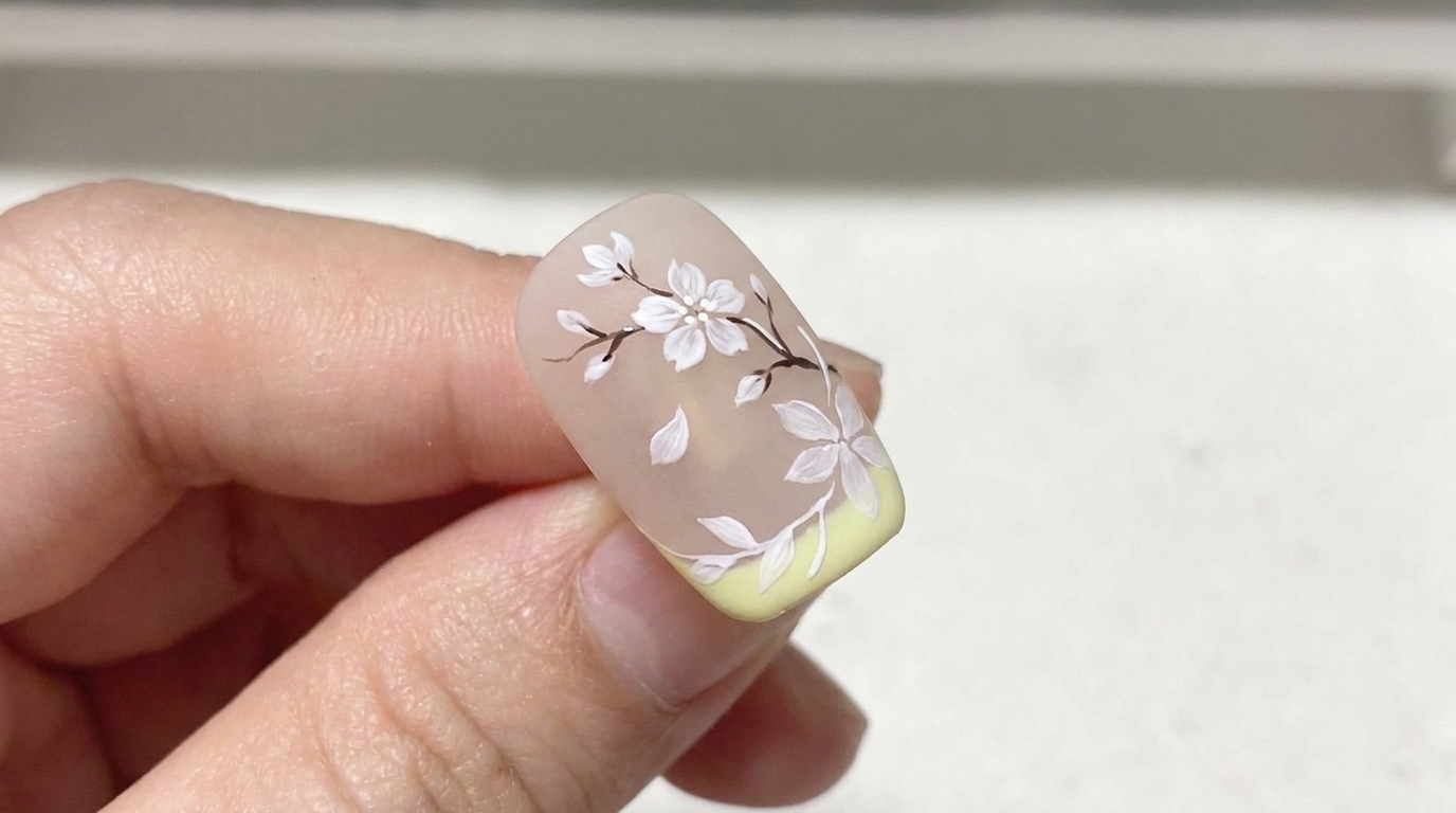 Paznokcie French Sakura – Delikatny, kwiatowy manicure żelowy krok po kroku