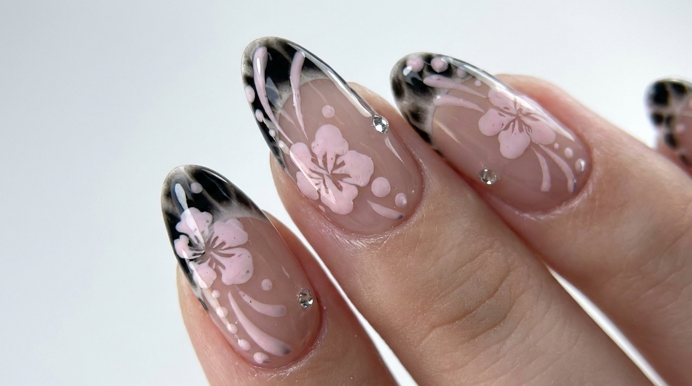 Retro stylizacja Y2K: Cherry Blossom French Tips – poradnik krok po kroku