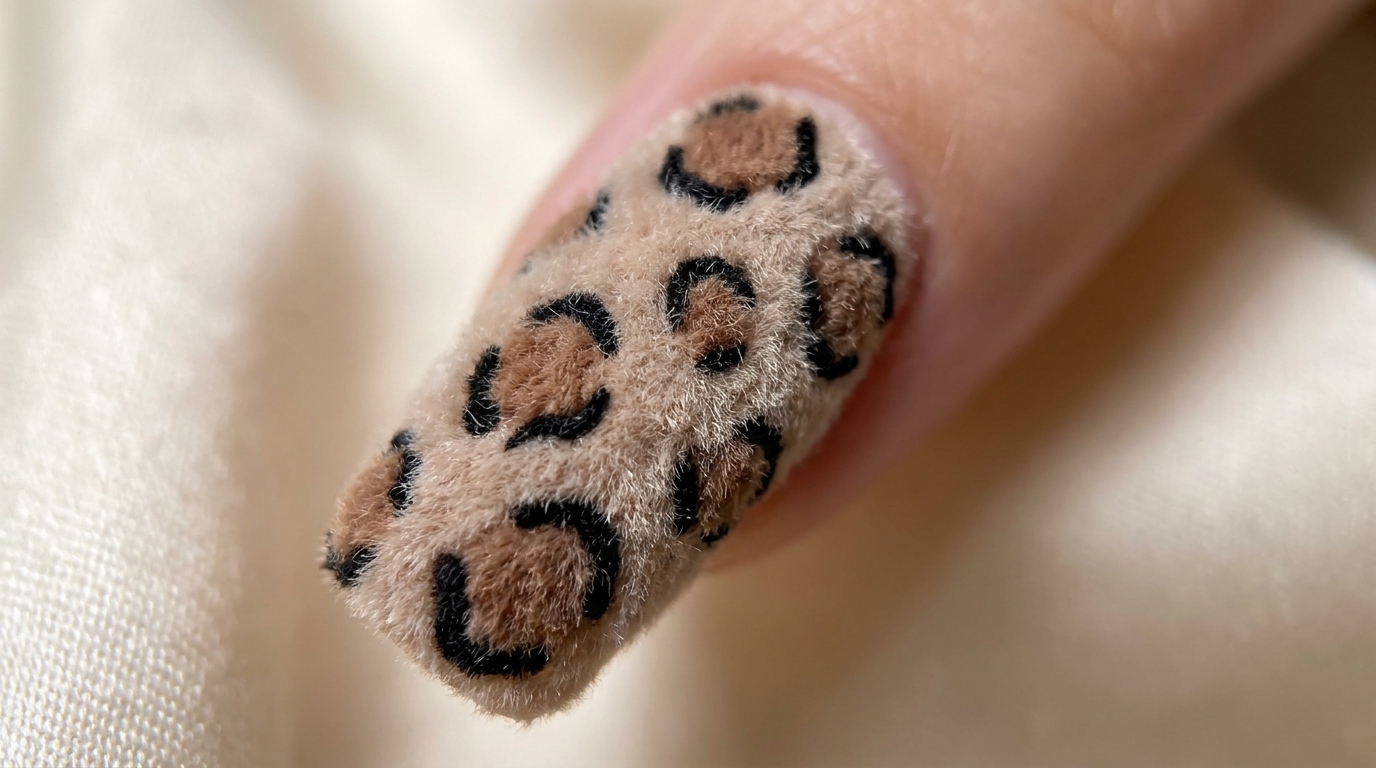 Futerzysty Manicure w Panterkę — Teksturowany Tutorial DIY