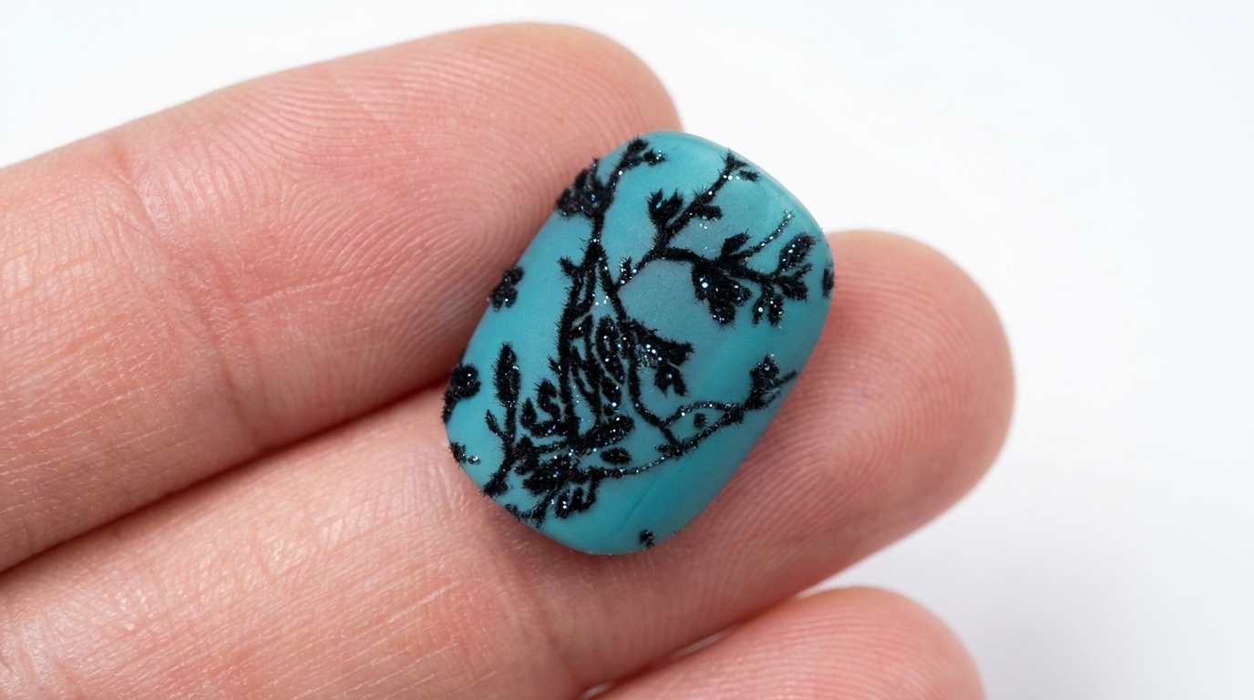 Puszysta krata i kwieciste zdobienia – tutorial flocking nails