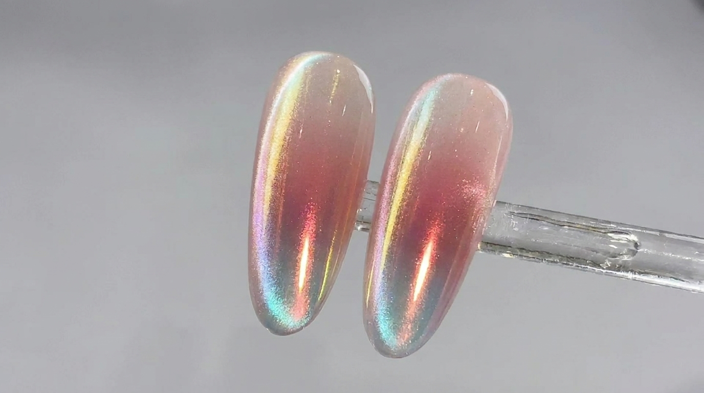 Paznokcie Aurora Gradient Cat Eye — Poradnik Krok po Kroku