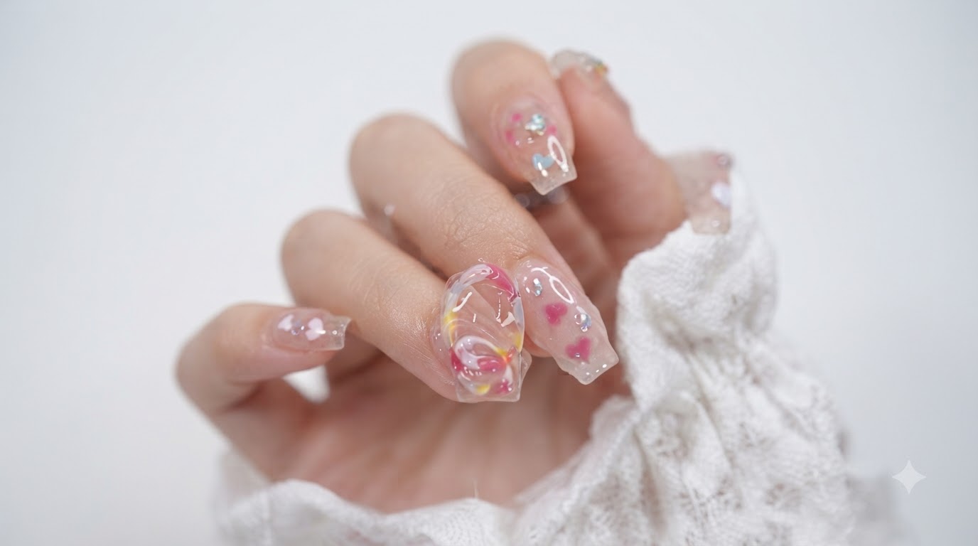 Kolorowe Żelowe Serduszka Jelly Nails — Przewodnik Krok po Kroku po Zdobieniach 3D