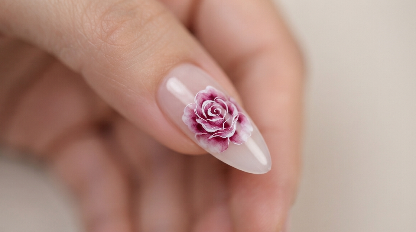 Kwiatowe paznokcie akwarelowe — krok po kroku tutorial z żelem blooming