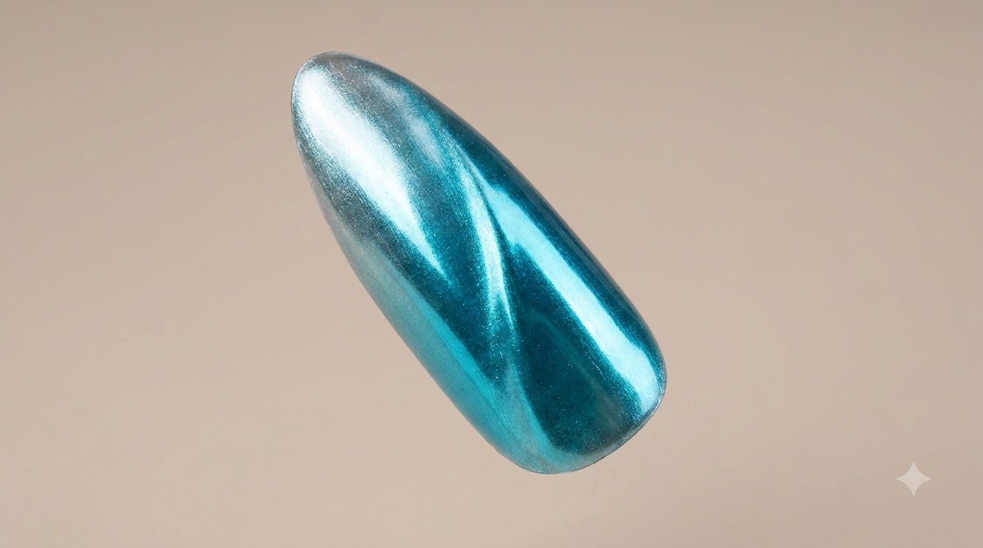 Cyan-Nebel Mondsichel Cat-Eye Nägel — Schritt-für-Schritt-Anleitung
