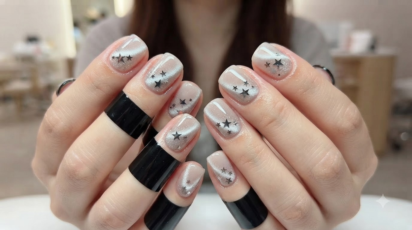 Paznokcie Crushed Diamond Star Cat Eye — Instrukcja Krok po Kroku
