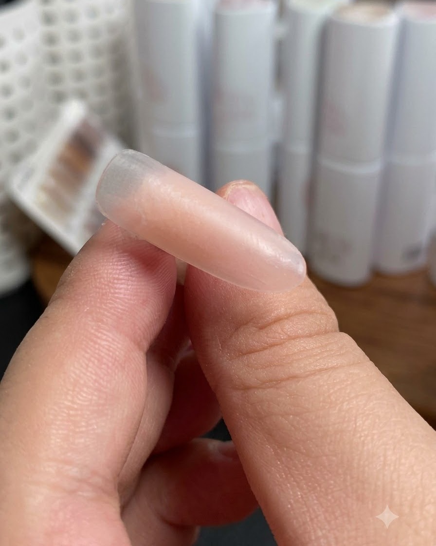 Tips utwardzany pod lampą UV/LED.