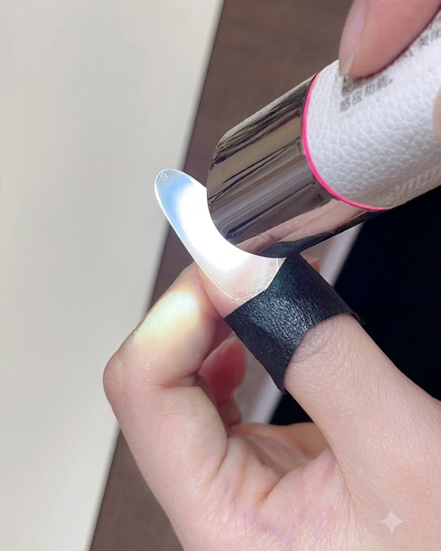 Ręczna mini lampa UV/LED utwardzająca warstwę żelu na paznokciu.