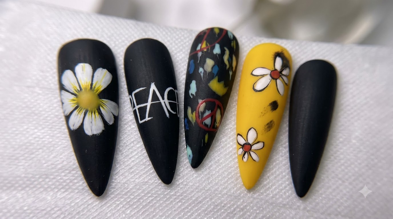 Peace Minus One Daisy Nail Art — Krok po kroku w stylu G-Dragona
