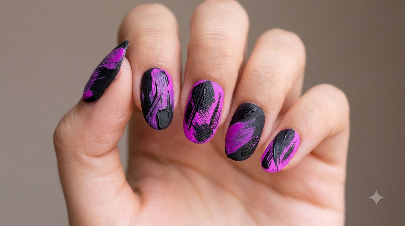 Neon Ölgemälde-Nägel — Schritt-für-Schritt-Anleitung für ausdrucksstarke Nagelkunst