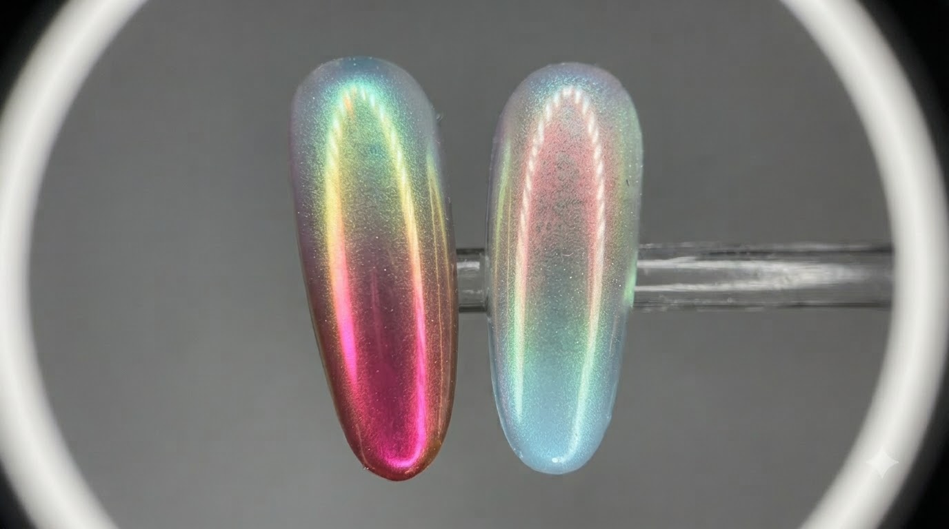 Aurora Bubble Cat Eye Gradient — Krok po kroku